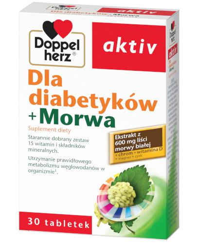 podgląd produktu DoppelHerz Aktiv Dla diabetyków + Morwa 30 tabletek