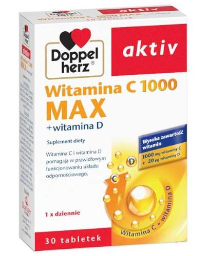 zdjęcie produktu Doppelherz Aktiv Witamina C 1000 Max + witamina D 30 tabletek