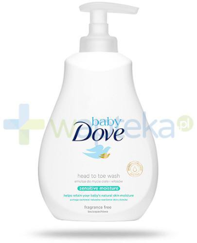 podgląd produktu Dove Baby Sensitive Moisture emulsja do mycia ciała i włosów 400 ml