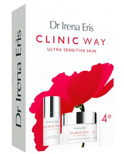 podgląd produktu Dr Irena Eris Clinic Way 4° Dermokrem modelujący kontur twarzy na dzień 50 ml + Dermokrem pod oczy intensywnie liftingujący 3° + 4° 15 ml [ZESTAW]