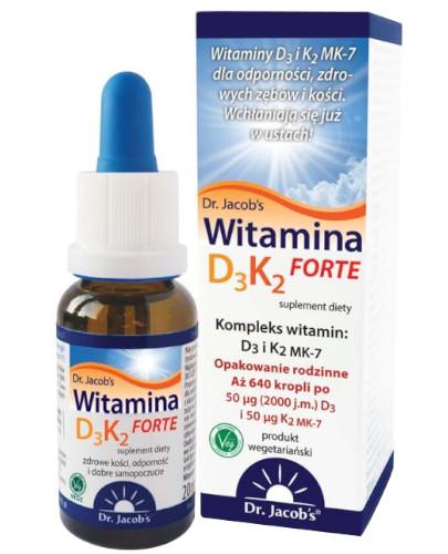 podgląd produktu Dr Jacobs Witamina D3K2 forte krople 20 ml