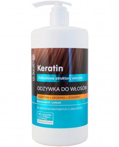 podgląd produktu Dr Sante Keratin Odżywka do włosów z keratyną, argininą i kolagenem do włosów matowych i łamliwych z pompką 1000 ml