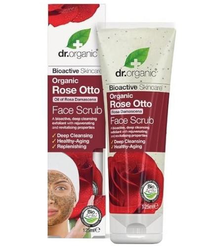 zdjęcie produktu Dr.Organic Rose peeling do twarzy z olejkiem różanym 125 ml