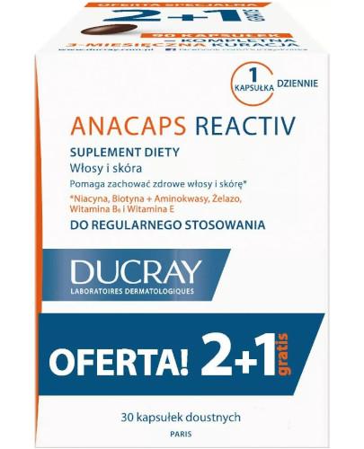 podgląd produktu Ducray Anacaps Reactiv 3x 30 kapsułek [WIELOPAK]