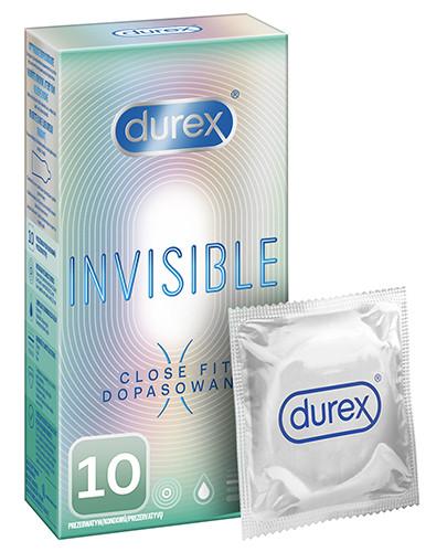 podgląd produktu Durex Invisible Close Fit prezerwatywy optymalne dopasowanie 10 sztuk