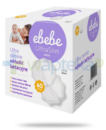 zdjęcie produktu eBebe UltraSlim White wkładki laktacyjne kolor biały 60 sztuk