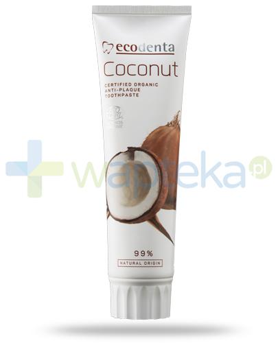 podgląd produktu EcoDenta Coconut pasta do zębów przeciw kamieniowi z olejkiem kokosowym i solą cynkową 100 ml