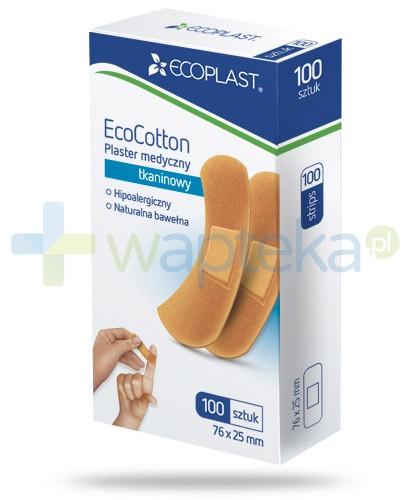 zdjęcie produktu EcoPlast EcoCotton plaster medyczny tkaninowy 76x 25mm 100 sztuk
