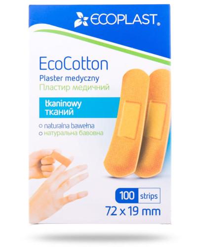 podgląd produktu EcoPlast plaster medyczny tkaninowy 72 x 19 mm 100 sztuk