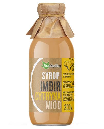 podgląd produktu EkaMedica syrop imbir z cytryną i miodem 300 ml