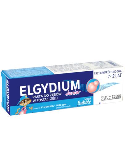 zdjęcie produktu Elgydium Junior przeciwpróchnicowa pasta do zębów dla dzieci 7-12 lat o smaku gumy balonowej 50 ml