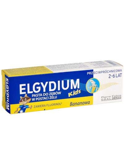 zdjęcie produktu Elgydium Kids przeciwpróchnicowa pasta do zębów dla dzieci 2-6 lat o smaku bananowym 50 ml