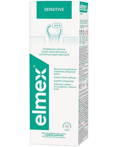 podgląd produktu Elmex Sensitive Plus z aminofluorkiem płyn do płukania jamy ustnej 400 ml