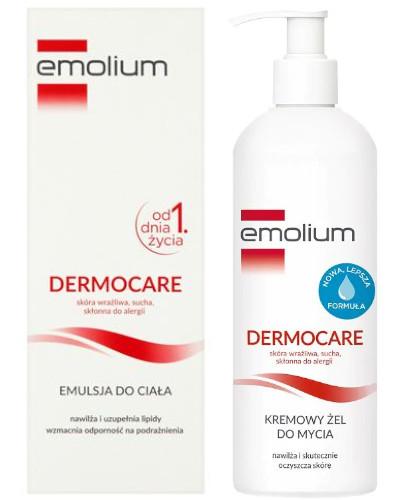 podgląd produktu Emolium Dermocare emulsja do ciała 400 ml + kremowy żel do mycia 400 ml [ZESTAW]