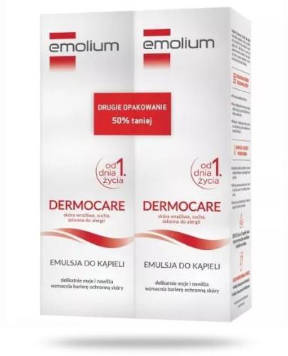 podgląd produktu Emolium Dermocare emulsja do kąpieli od urodzenia 2x 400 ml [DWUPAK]