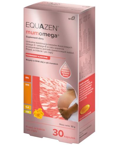 zdjęcie produktu Equazen MumOmega preparat z kwasami tłuszczowymi omega 3 i 6 dla kobiet w ciąży i karmiących 30 kapsułek
