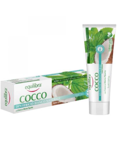 podgląd produktu Equilibra kokosowa pasta do zębów naturalna biel 75 ml