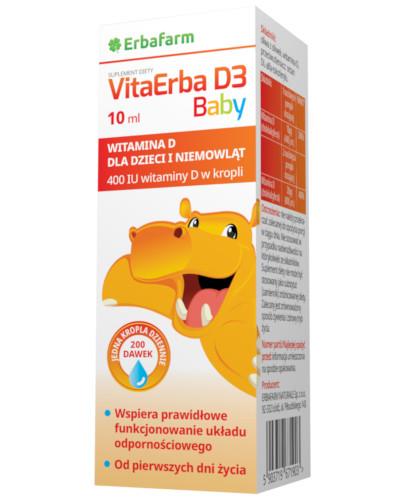 podgląd produktu Erbafarm VitaErbaD3 Baby krople 10 ml