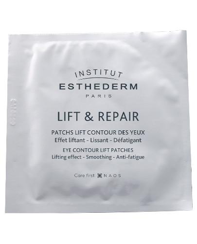 podgląd produktu Esthederm Lift & Repair liftingujące płatki pod oczy o działaniu liftingującym 10 saszetek po 2 płatki