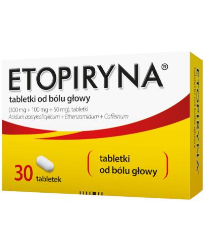 zdjęcie produktu Etopiryna 300 mg + 100 mg + 50 mg 30 tabletek