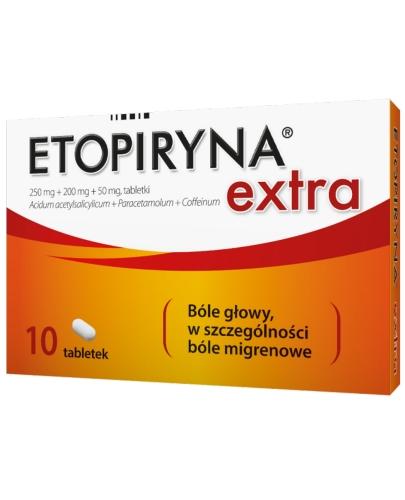 zdjęcie produktu Etopiryna Extra 250 mg + 200 mg + 50 mg 10 tabletek