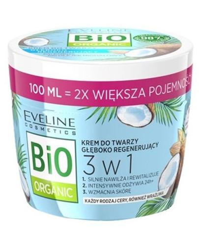 podgląd produktu Eveline Bio Organic krem do twarzy głęboko regenerujący 3w1 100 ml