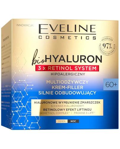 zdjęcie produktu Eveline bioHyaluron 3 x Retinol System multiodżywczy krem-filler silnie odbudowujący 60+ 50 ml