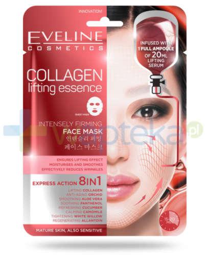 zdjęcie produktu Eveline Collagen Lifting Essence silnie liftingująca kolagenowa maska anti-age na tkaninie 1 sztuka