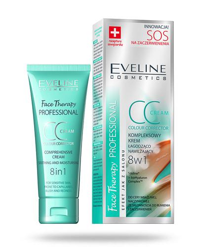 podgląd produktu Eveline Face Therapy Colour Corrector kompleksowy krem CC łagodząco nawilżający 8 w 1 30 ml