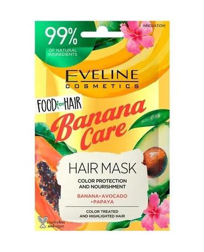 zdjęcie produktu Eveline Food For Hair Banana Care maska do włosów ochrona koloru i odżywienie 20 ml