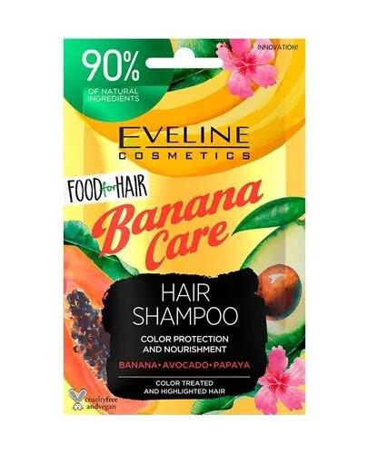 podgląd produktu Eveline Food For Hair Banana Care szampon do włosów farbowanych z pasemkami i zniszczonych 20 ml