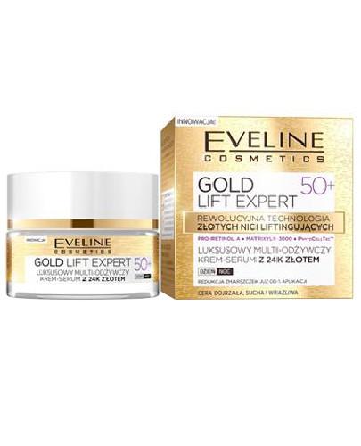 podgląd produktu Eveline Gold Lift Expert multi-odżywczy krem-serum z 24k złotem 50+ 50 ml