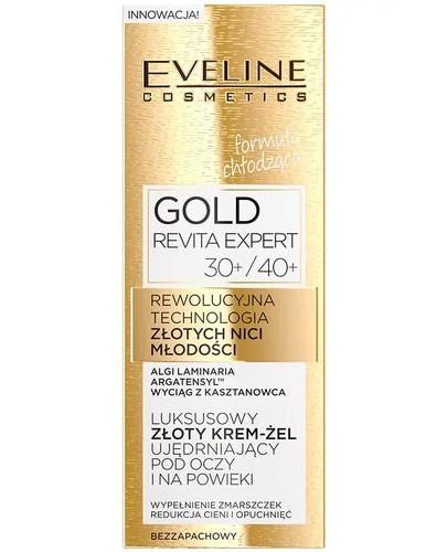 podgląd produktu Eveline Gold Revita Expert złoty krem-żel ujędrniający pod oczy i na powieki 30+/40+ 15 ml