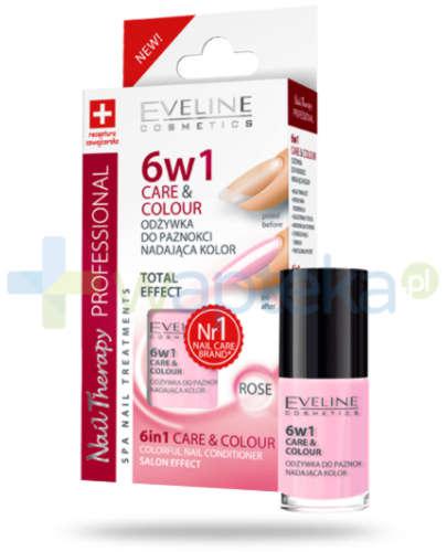 zdjęcie produktu Eveline Nail Therapy 6 w 1 care & colour odżywka do paznokci nadająca kolor rose 5 ml