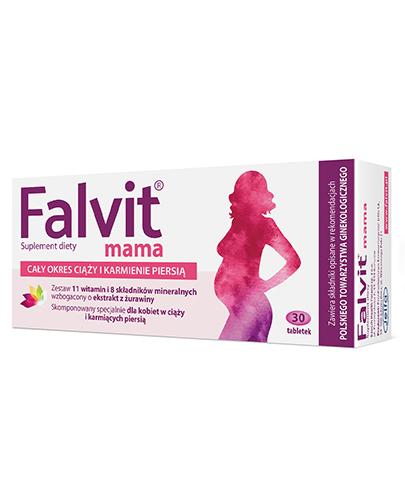 podgląd produktu Falvit Mama witaminy dla kobiet w ciąży 30 tabletek