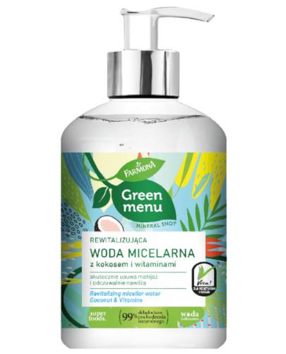 podgląd produktu Farmona Green Menu rewitalizująca woda micelarna z kokosem i witaminami 270 ml