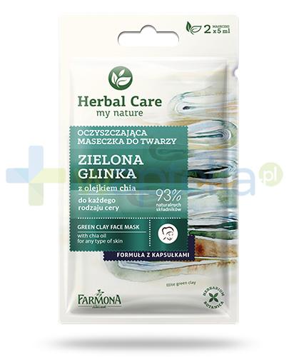 zdjęcie produktu Farmona Herbal Care Glinka zielona z olejkiem chia maseczka oczyszczająca 2x 5 ml