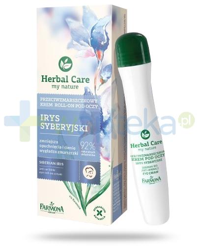 podgląd produktu Farmona Herbal Care Irys syberyjski z komórkami macierzystymi krem przeciwzmarszczkowy po oczy, roll-on 15 ml