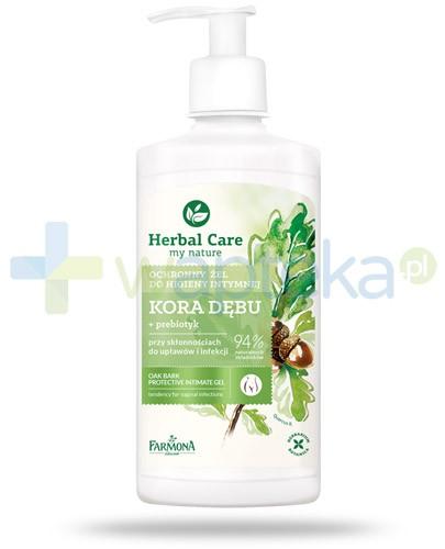 podgląd produktu Farmona Herbal Care Kora dębu ochronny żel do higieny intymnej z prebiotykiem 330 ml