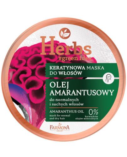 zdjęcie produktu Farmona Herbs keratynowa maska do normalnych i suchych włosów Olej Amarantusowy 250 ml