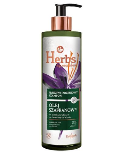 podgląd produktu Farmona Herbs przeciwstarzeniowy szampon do cienkich i pozbawionych blasku włosów Olej Szafranowy 400 ml