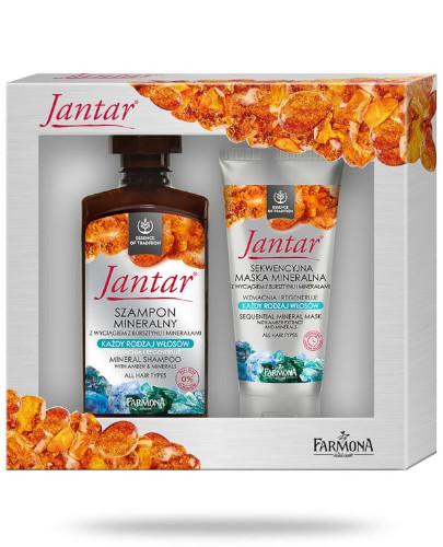podgląd produktu Farmona Jantar szampon mineralny z wyciągiem z bursztynu 330 ml + sekwencyjna maska mineralna 200 ml [ZESTAW]