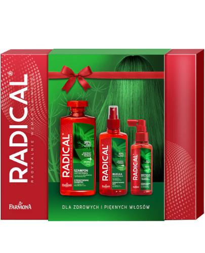 zdjęcie produktu Farmona Radical zestaw wzmacniający ze skrzypem i argininą do włosów osłabionych i wypadających szampon 400 ml + odżywka 100 ml + mgiełka 200 ml [ZESTAW]