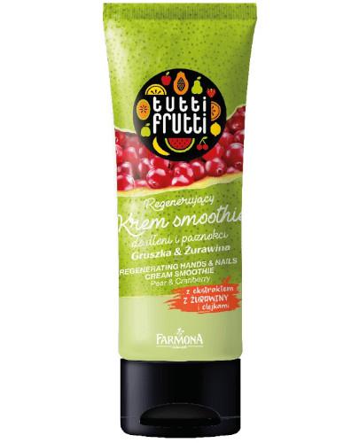 zdjęcie produktu Farmona Tutti Frutti regenerujący krem smoothie do dłoni i paznokci gruszka i żurawina 75 ml