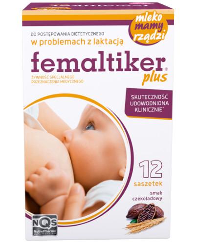 podgląd produktu Femaltiker Plus o smaku czekoladowym 12 saszetek