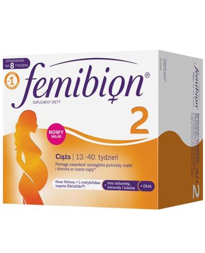 zdjęcie produktu Femibion 2 Ciąża 13-40 tydzień ciąży 56 tabletek + 56 kapsułek