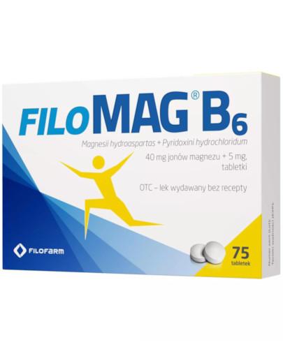 zdjęcie produktu Filomag B6 40 mg + 5 mg 75 tabletek