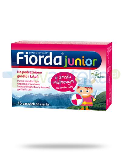 zdjęcie produktu Fiorda Junior o smaku malinowym 15 pastylek