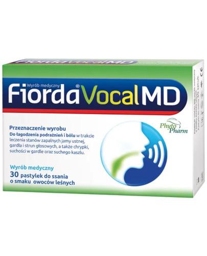 podgląd produktu Fiorda Vocal MD o smaku owoców leśnych 30 pastylek do ssania