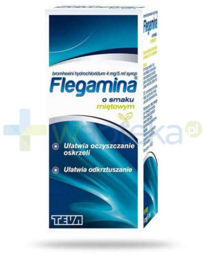 podgląd produktu Flegamina o smaku miętowym 200 ml
